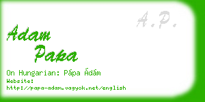 adam papa business card